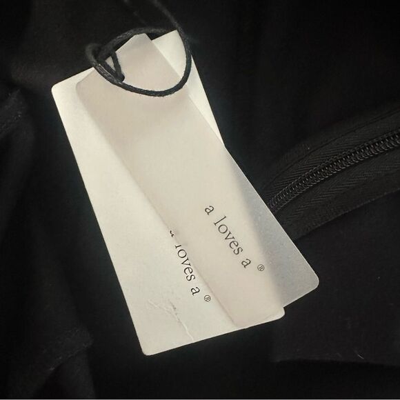 New! a loves a Black Dress With Puff Sleeves Sz S - Picture 8 of 8